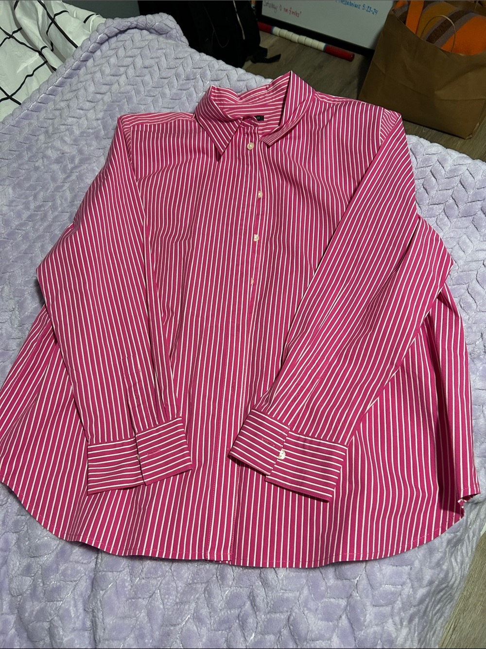 Dark pink and white stripes